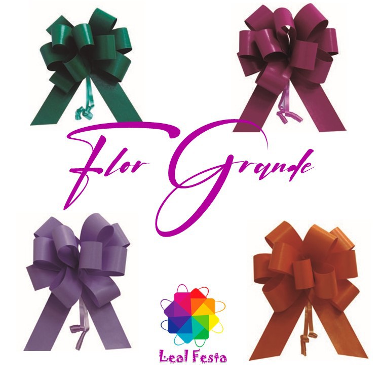 Laço Pronto Para Presente e Embalagem - Laço Eco  Flor Grande  10 Unidades em Oferta na Shopee