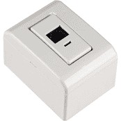 caixa sobrepor c/ 1 conector RJ45 cat5e linha lizflex tramontina ( tomada de rede sistema x )