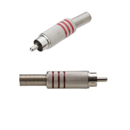 Plug RCA Niquelado C/MOLA 3FX 5,8MM Genérico