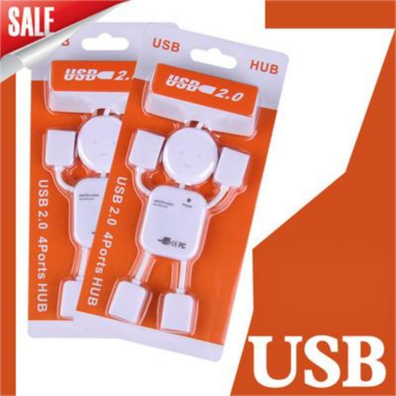 HUB 4 Portas USB 2.0 Extensor Multi Pen Drive para PC Notebook forma de personagem fofa