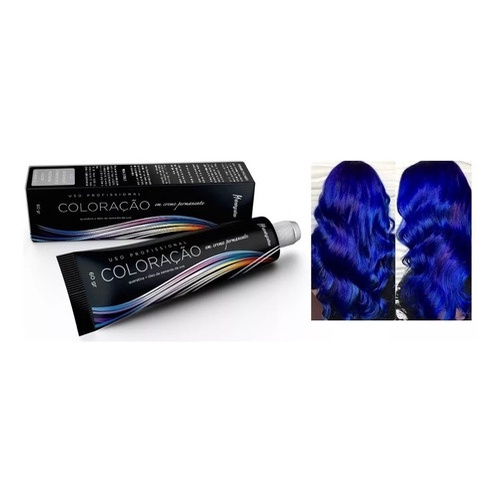 Tinta Para Cabelo Coloração Azul Royal Tonalizante