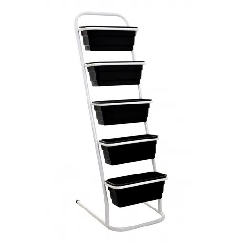Horta vertical Plante em casa ou apartamento, Jardineira Floreira com 5 vasos de 40 cm Al-260
