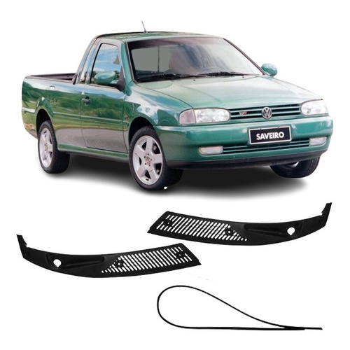 Kit Moldura Churrasqueira Parabrisa Saveiro G2 Bola 1999 em Oferta na Shopee