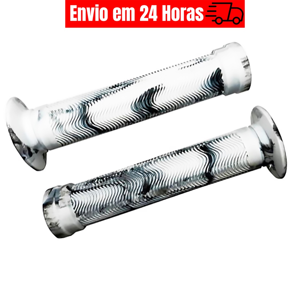 Manopla Punho GIOS Gi-075H 150mm Flange Bmx Wheeling Branca Camuflada