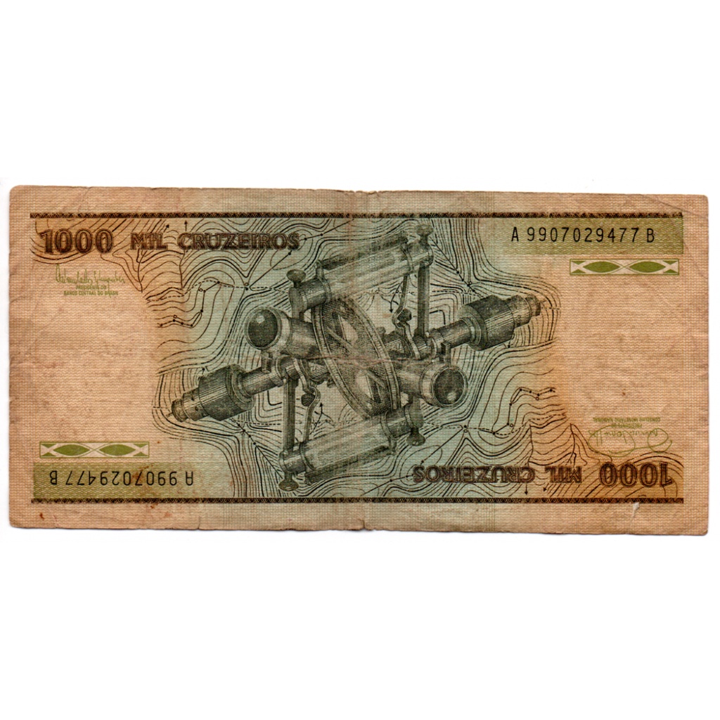 1000 Cruzeiros Barão do Rio Branco C164 Bc Cédula Antiga