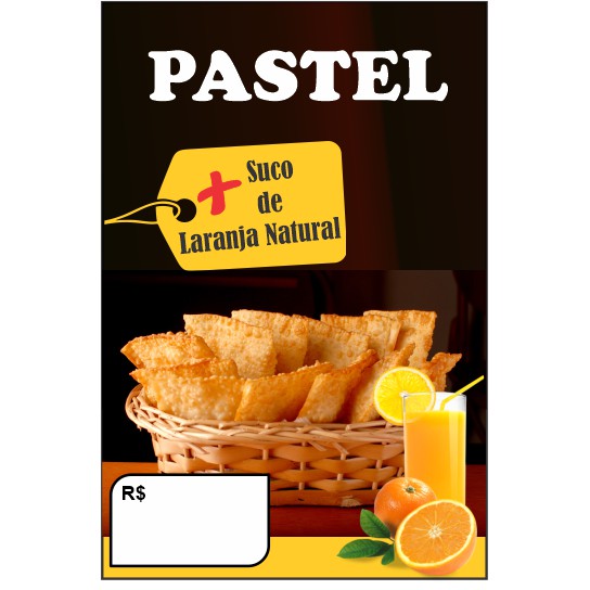 Banner em lona  Pastel Pastelaria Feira propaganda empreendedor