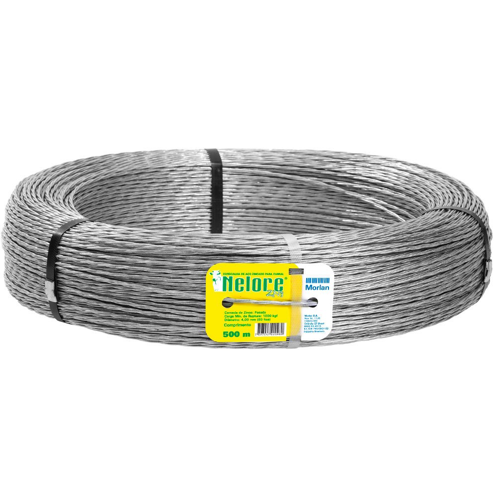 Cordoalha Para Curral Nelore Morlan Zn3 - 3 Fios - 250m