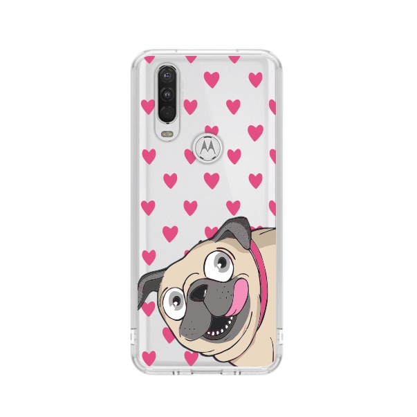 Capa de Celular Capinha Para Moto One Action Personalizada - Pug Love