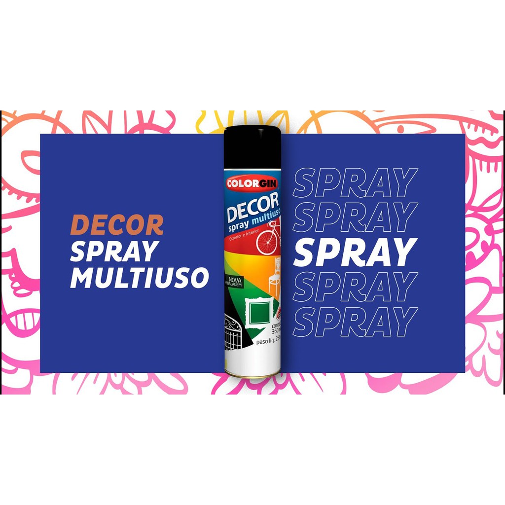 Tinta Spray 360ml Colorgin Decor | Shopee Brasil