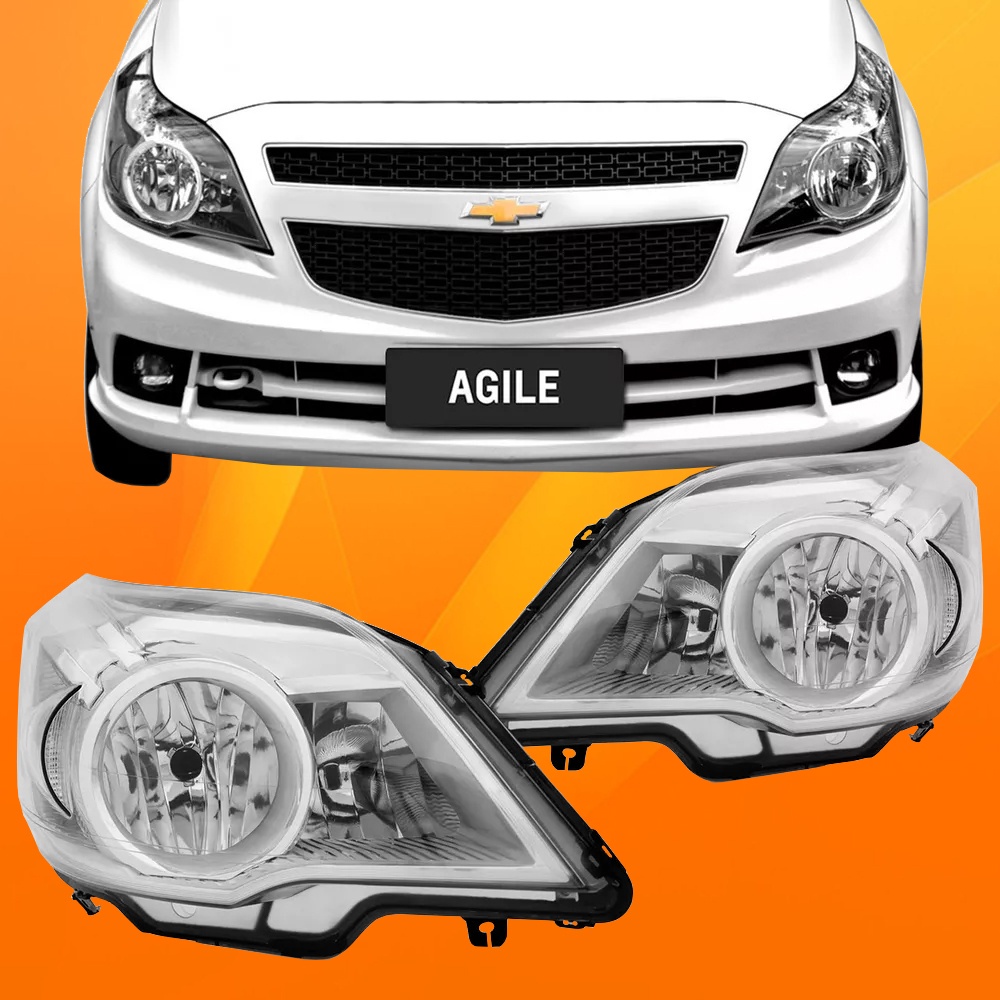 Farol Agile Montana Mascara Cromada 2009 2010 2011 12 13