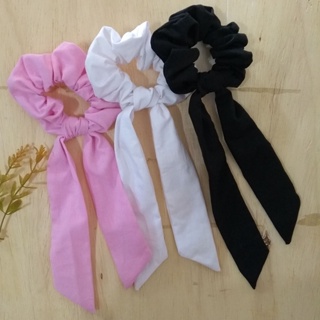 Scrunchie Laço Alongado em Tecido 100% Algodão em Oferta na Shopee