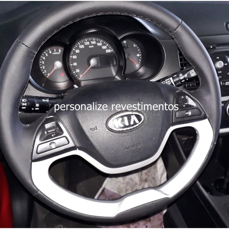 capa de volante costurada kia picanto