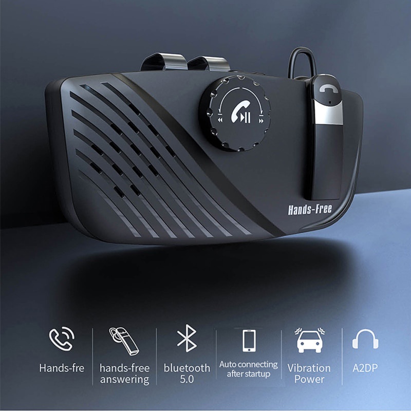 Kit De Áudio 2 Em 1 , Compatível Com Bluetooth 5.0 , Viva-Voz , Alto-Falante Sem Fio , Telefone , MP3 , Reprodutor De Mú