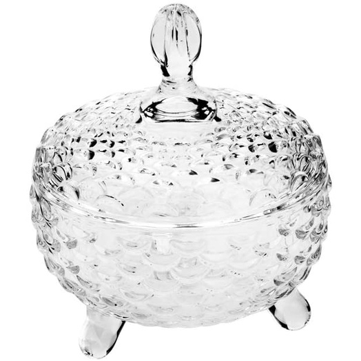 Mini Bomboniere POTICHE C/PÉ DE CRISTAL PINEAPPLE 10,5x13cm
