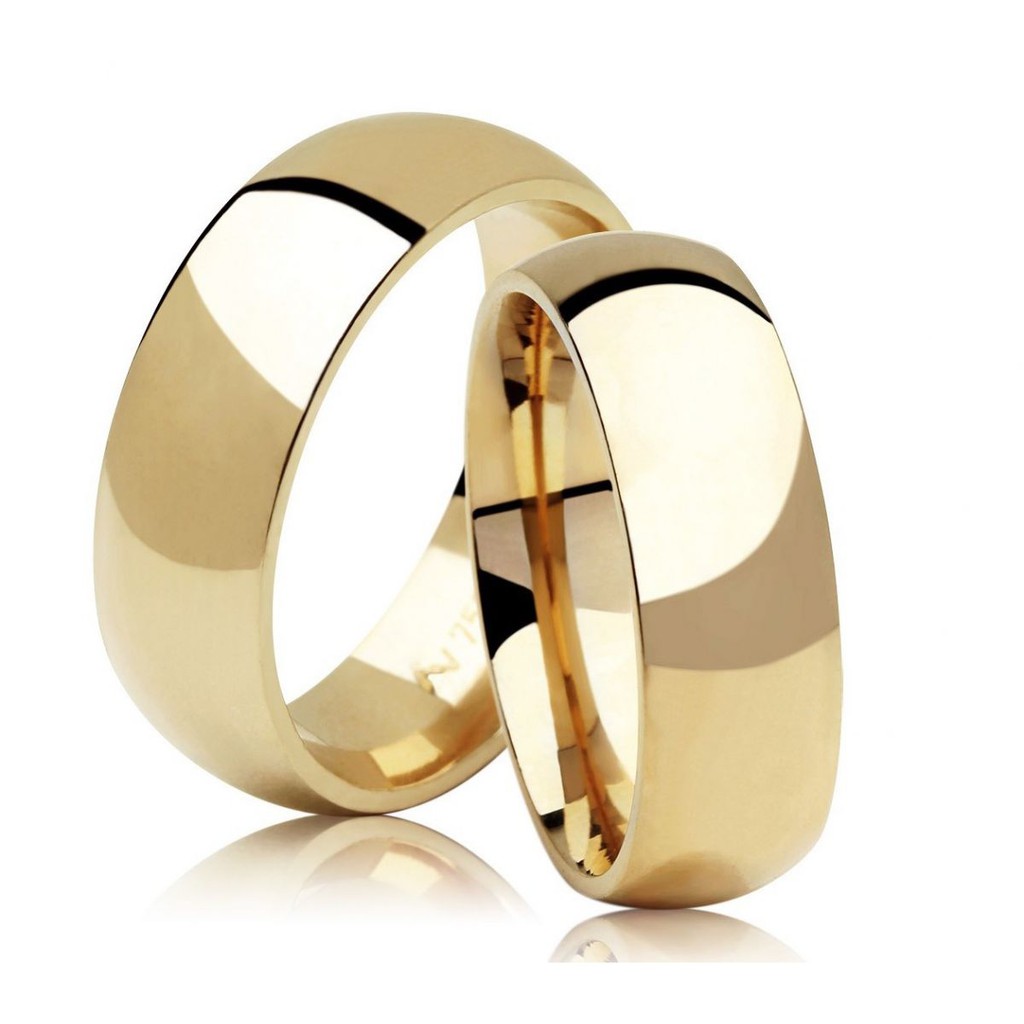 Aliança Anatômicas 6mm Aço Inoxidável Dourado Unidade em Oferta na Shopee