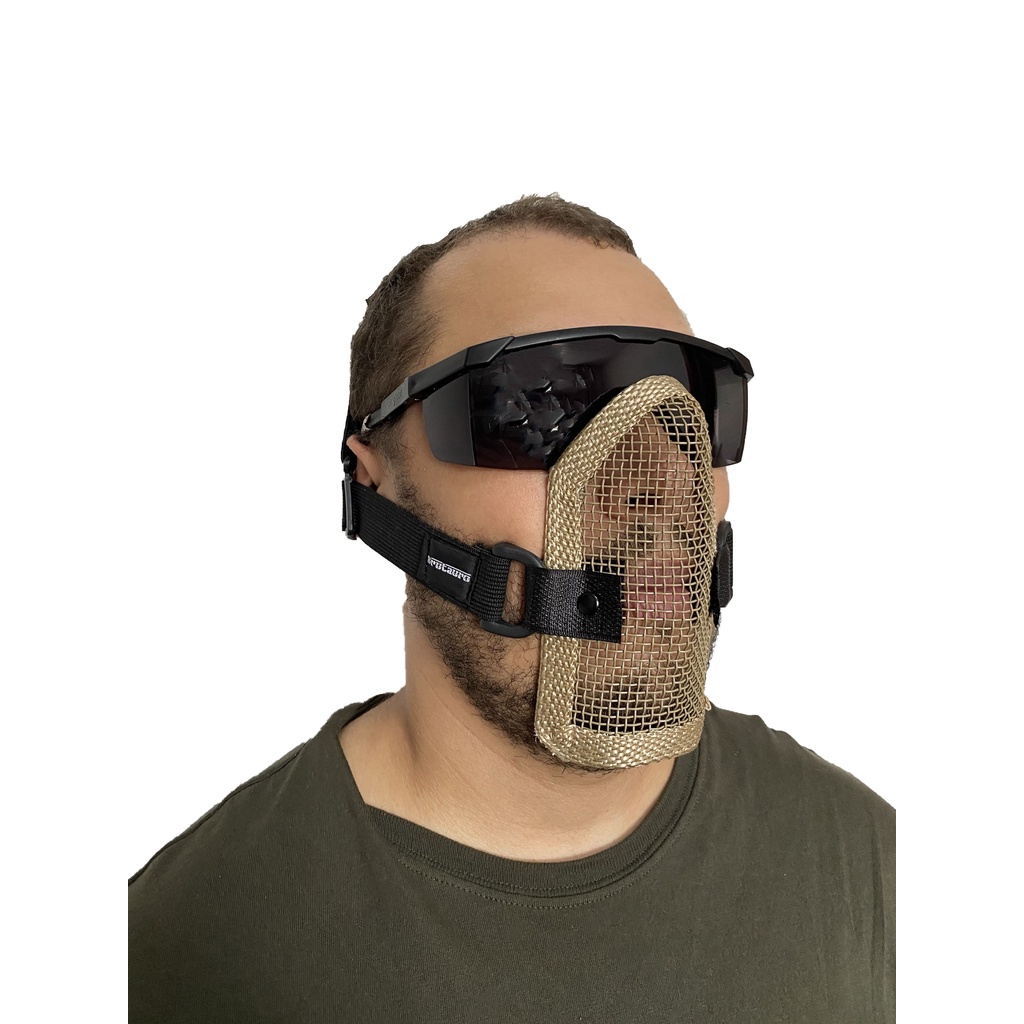 Mascara Meia Face Protetora Boca E Nariz Tan Airsoft
