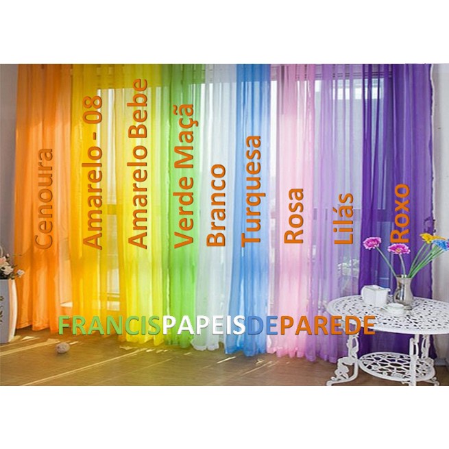 Cortina em voil/ voal para Decoração de Festas - Tamanho 3 metros de largura x 2 metros de altura em Oferta na Shopee