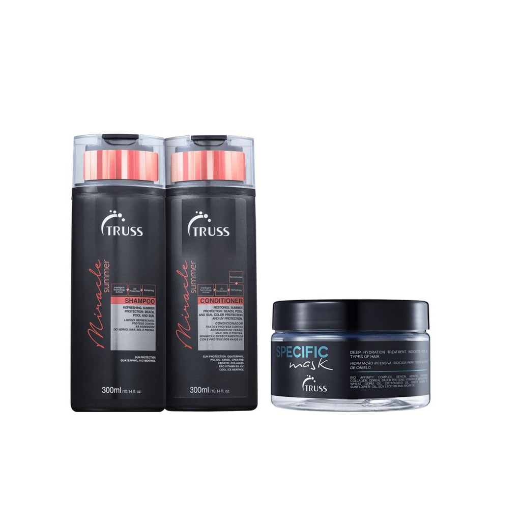 Truss Miracle Summer Shampoo e Condicionador e Máscara Specific