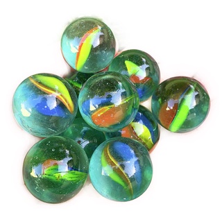 10 Bolões Bolinhas de Gude 25mm Americano Colorido Importado brinquedos Vidro Escalda pés