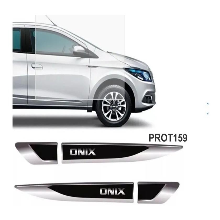 Adesivo Aplique Paralama Resinado Chevrolet GM Onix