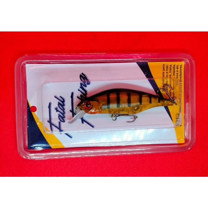 isca artificial Fatal fishing  marca BP robalo tucunaré traíra doura peixes predadores de rio e mar e pesqueiros de caiaque banco ou de beirada isca profissional testada e aprovada , nado realístico pintura impecável , e garateia afiadas