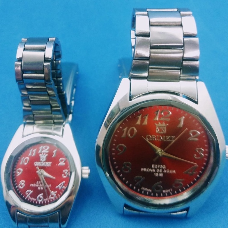 Kit Relógios Femininos Orimet Pequeno e Médio Vermelho