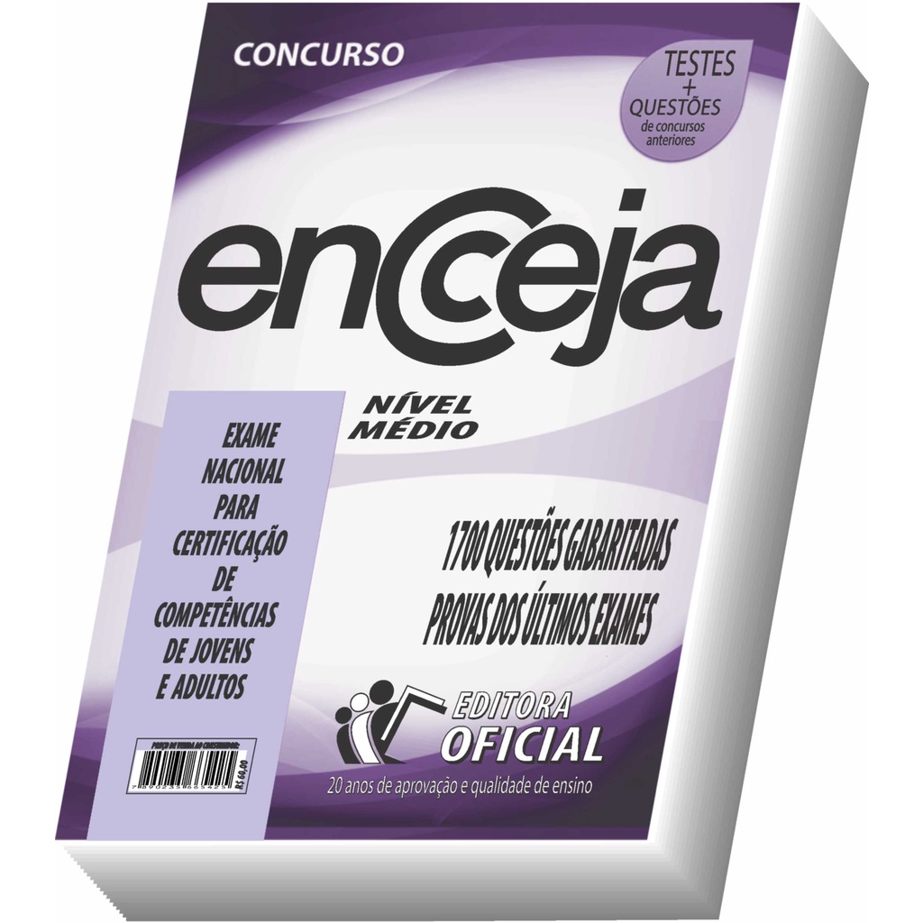 Apostila Encceja - Nível Médio - 1700 Testes Gabaritados - Nova