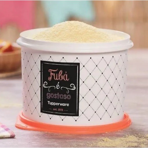 Tupperware Caixa Para Mantimentos Linha Bistrô Fubá 1,2 Kg