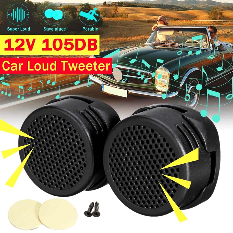 Alto-Falante Mini Carro De Motociclo Automático Durável 12V 500W Áudio Música Cúpula Estéreo Incluso Crossover De Tweeter caixa de som