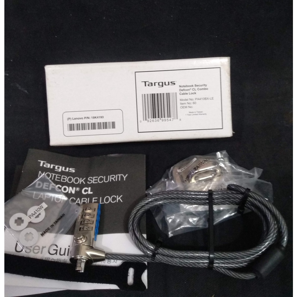 TRAVA TARGUS  NOTEBOOK SECURITY  MOD. PA410BX-LE