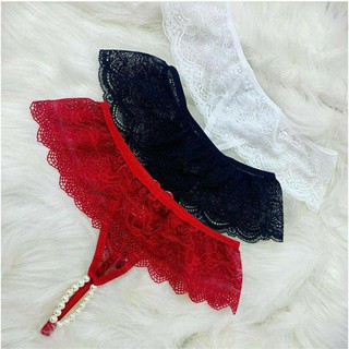 Calcinha Tailandesa pérola sensual sexy lingerie rendada