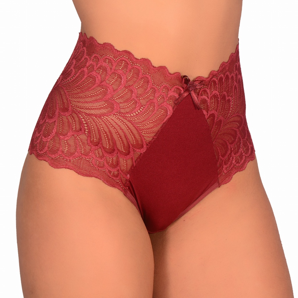 Calcinha Hot Pants Rendada Microfibra Cintura Alta Cal Ola Segura