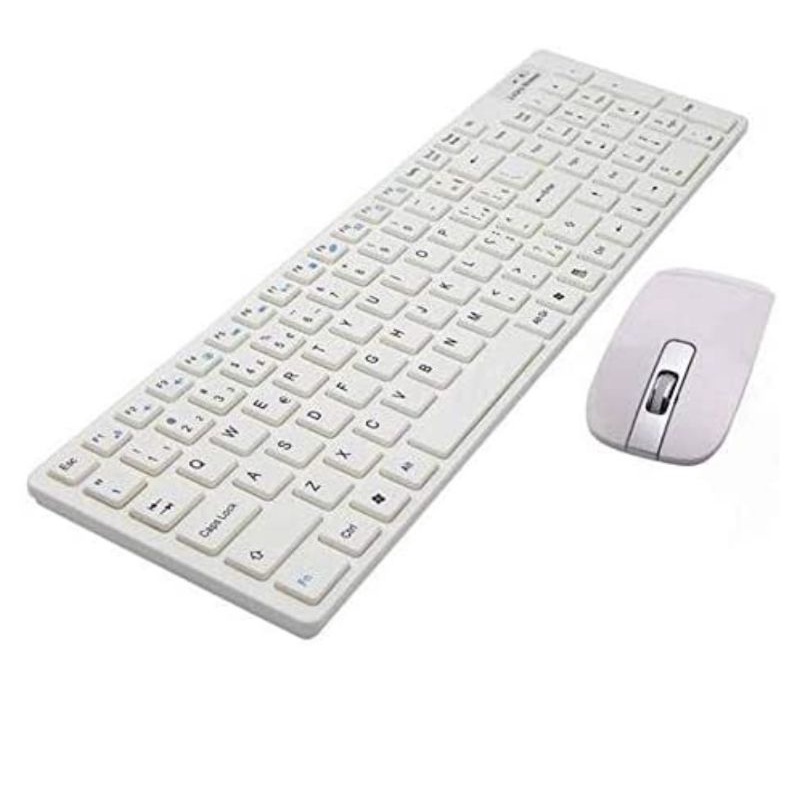 Super Kit Teclado + Mouse Wireless S/ Fio 1600dpi Smart Teclado Mouse Wireless Sem Fio Silencioso Ergonômico