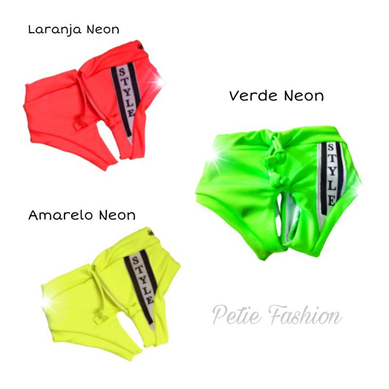 Sunga Petie Style Neon, sunga pet, sunga pet neon, roupinha pet, sunga para cachorros