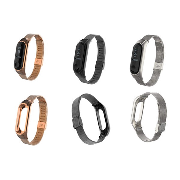 miband 6 strap XiaoMi Mi Band 5 2 3 4 Correia De Pulso De Metal Pulseira De Aço Inoxidável Sem Parafusos Metálicos Relógio Pulseira