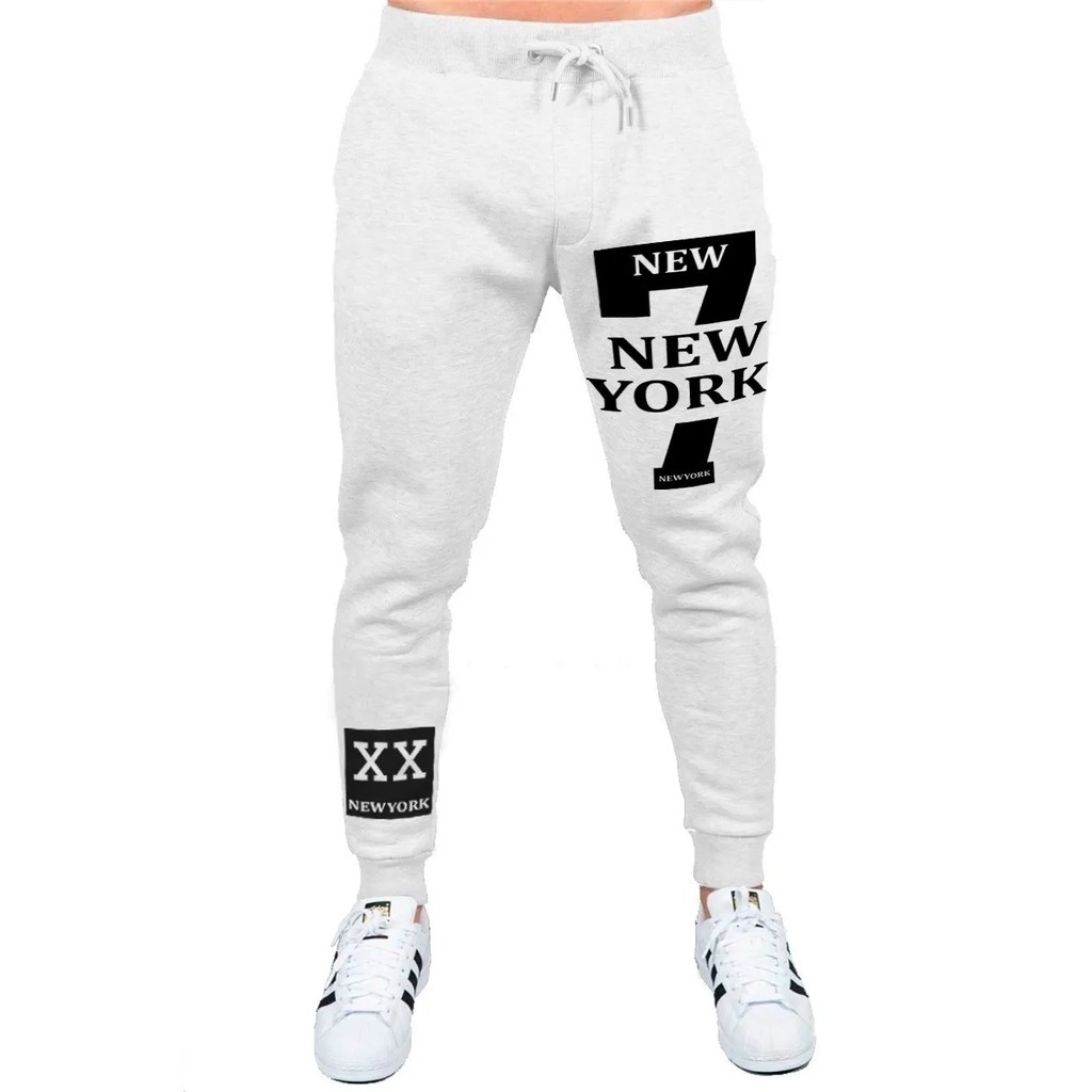 Calça De Moletom 7 New York Roupa Masculina Treino Esporte Top