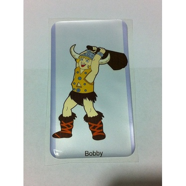 Adesivo Resinado Bobby (caverna Do Dragão) 9,9 X 5,5 Cm