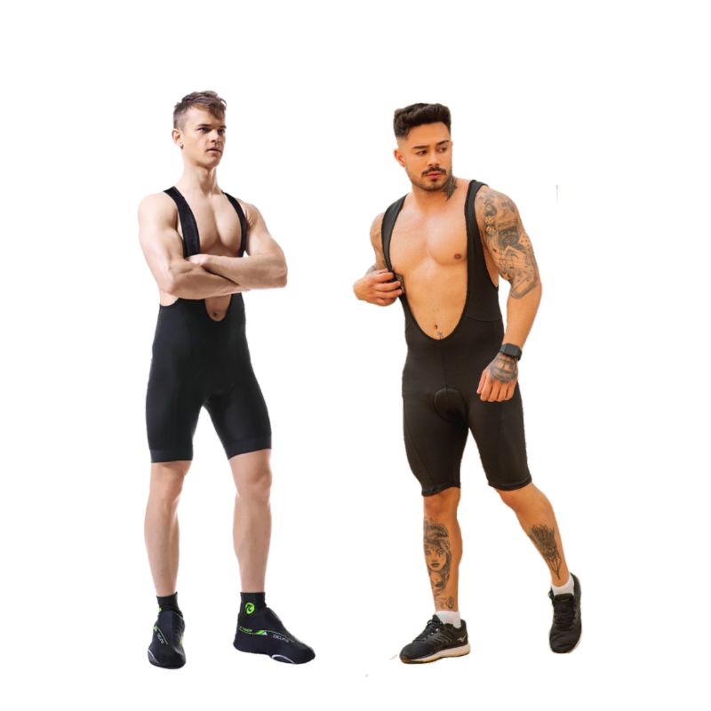 Roupa De Ciclismo Bike Bermuda Bretelle Com Forro Multigomos De Dupla Camada D90