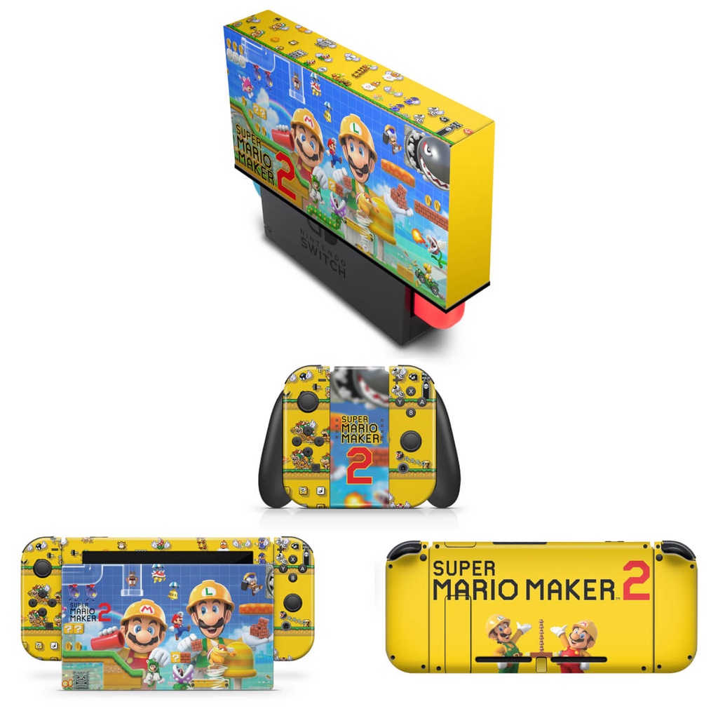 Capa Anti Poeira e Skin Nintendo Switch - Super Mario Maker 2