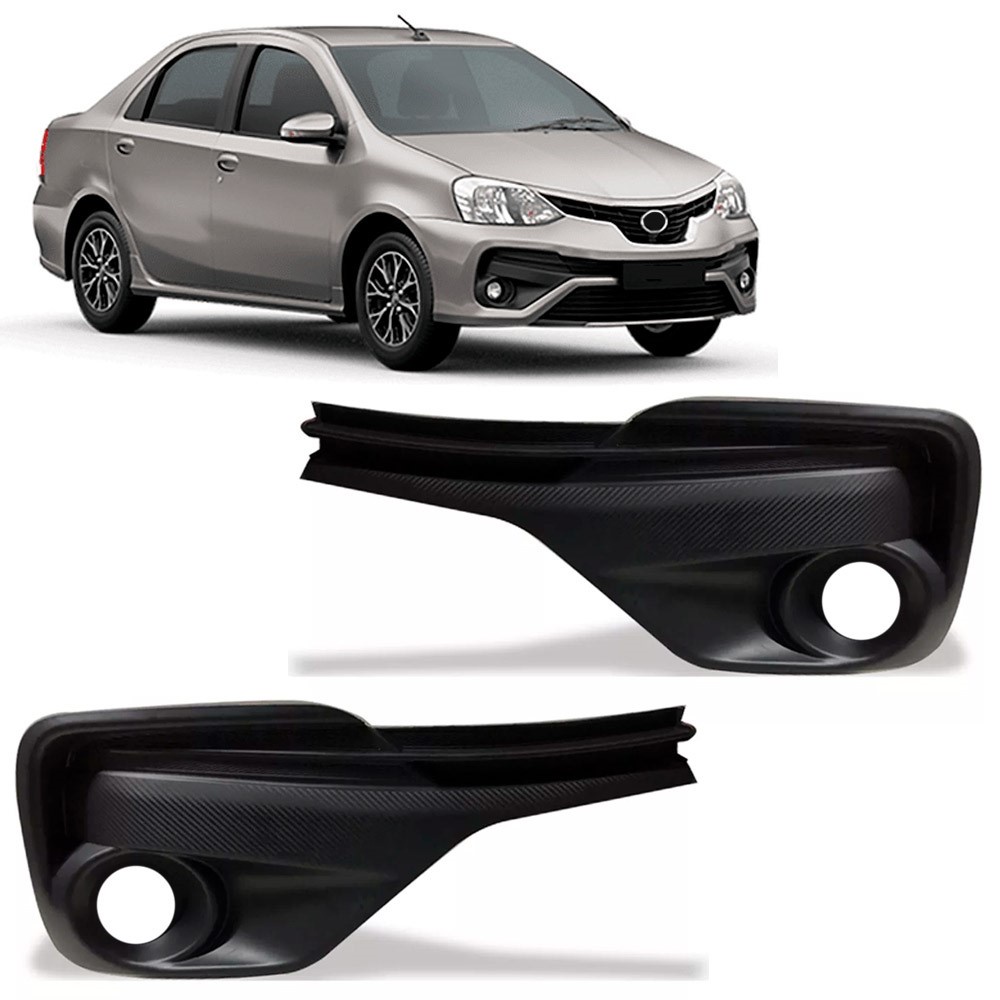 Moldura Farol Milha Etios Hatch/sedan 2018 A 2019 C/furo em Oferta na Shopee