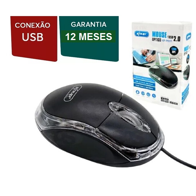 Mouse Com Fio Usb Barato Notebook Computador Pc