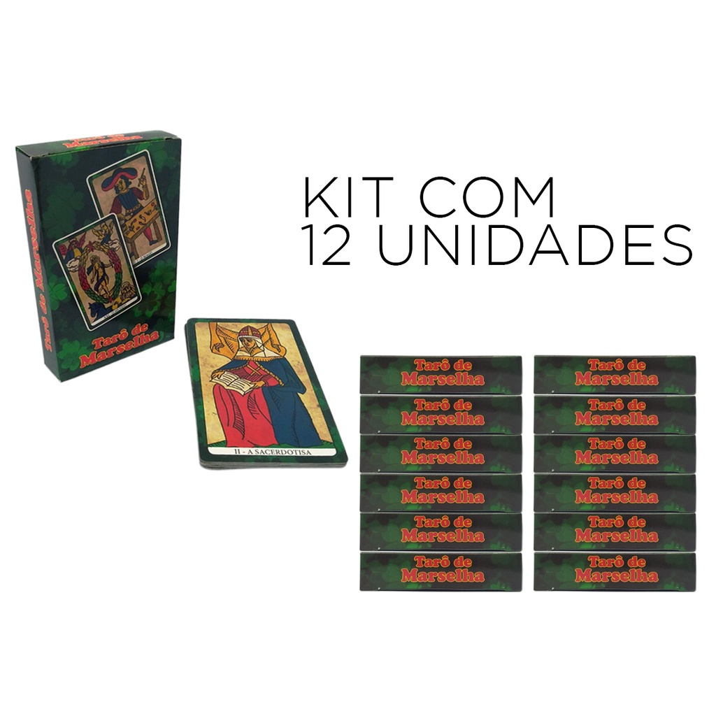 Tarô de Marselha Tarot Baralho Cigano Cartomancia Atacado Dúzia