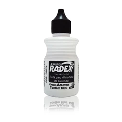 Tinta para Carimbo 40ml preta vermelha azul - Radex - para Papel / Papelão / Kraft