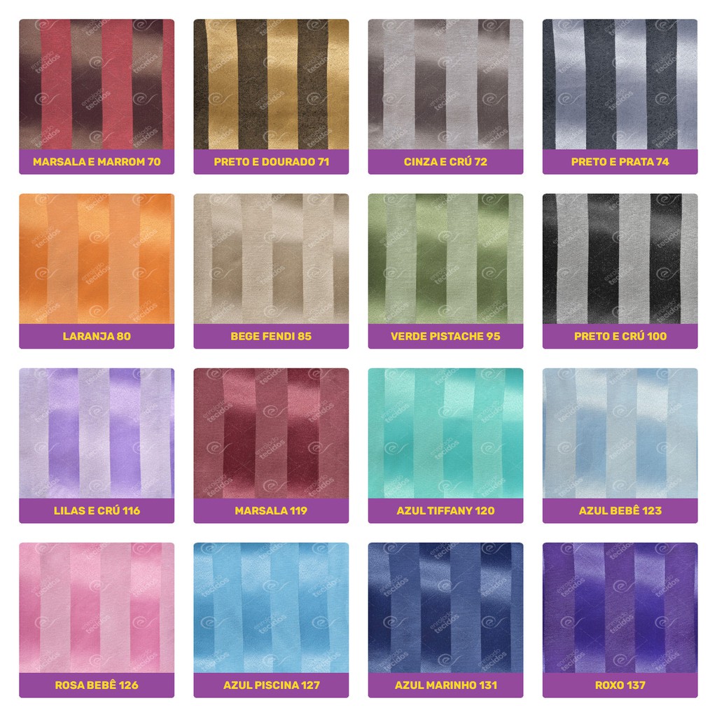 Tecido Jacquard Tradicional Listrado 1m x 2,80m Várias Cores 2