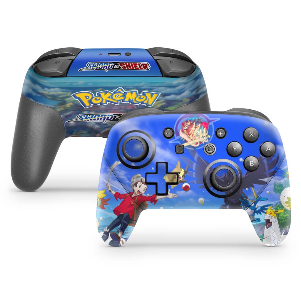 Skin Adesivo Nintendo Switch Pro Controle - Pokémon Sword And Shield