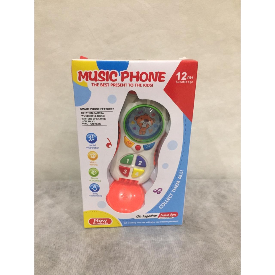 Kit c/2 Telefone Musical Mobile Som e Luz