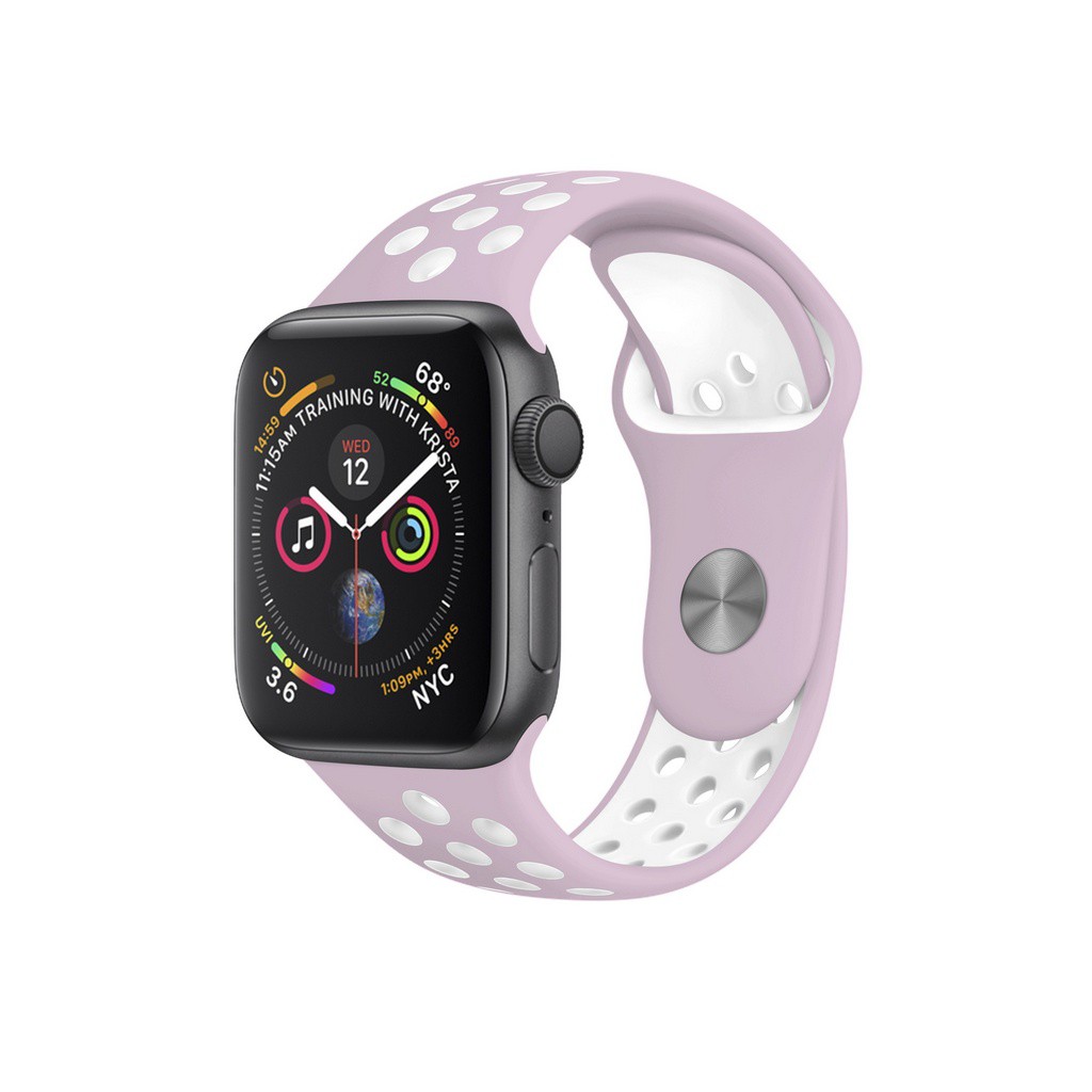 Pulseira para Apple Watch 42mm /44mm Armor Running - Rosa e Branco - Gshield