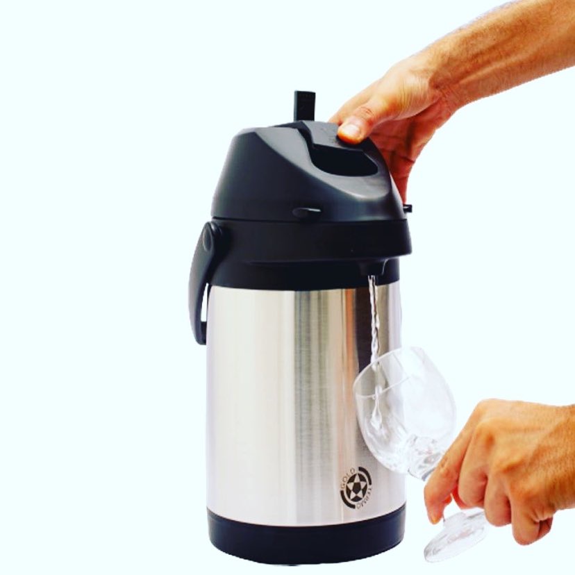 Garrafa Termica em inox Duplo 2.5 Litros Para Terere Sucos Bebidas Geladas Com Alavanca