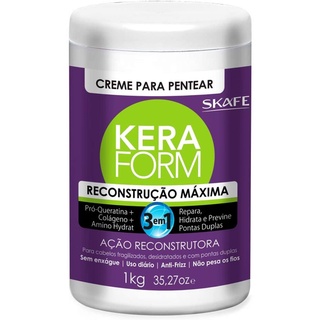 Skafe Keraform Creme Pentear Reconstrução Máxima 3 em 1 1kg