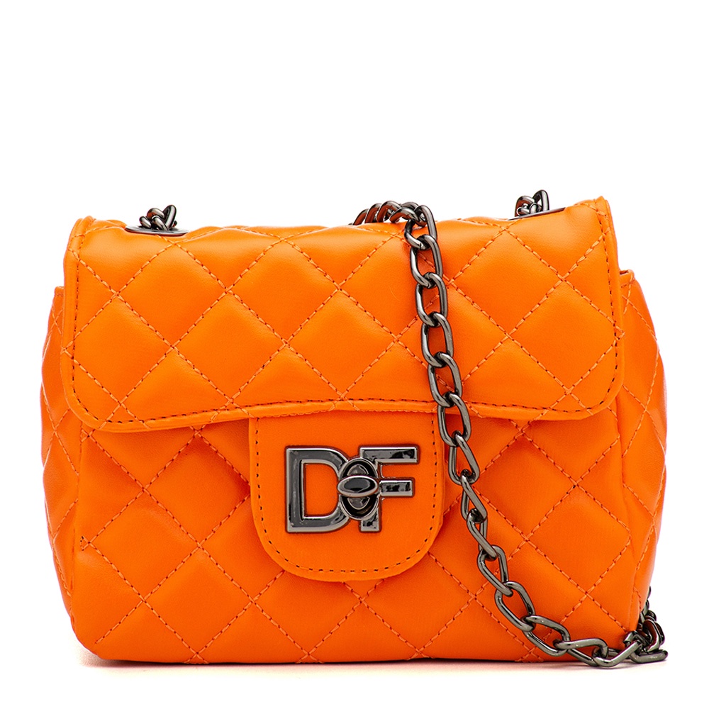 Bolsa Feminina Cluth Matelassê Fecho Giratório Alça de Corrente